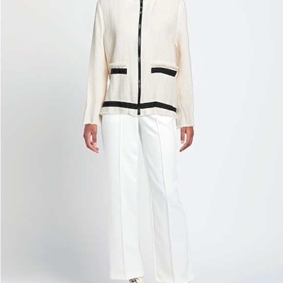 ✨NEW!✨ KATE by LATRAMODA Women’s Tweed Zip Up Jacket - Size 40 - Picture 2 of 14